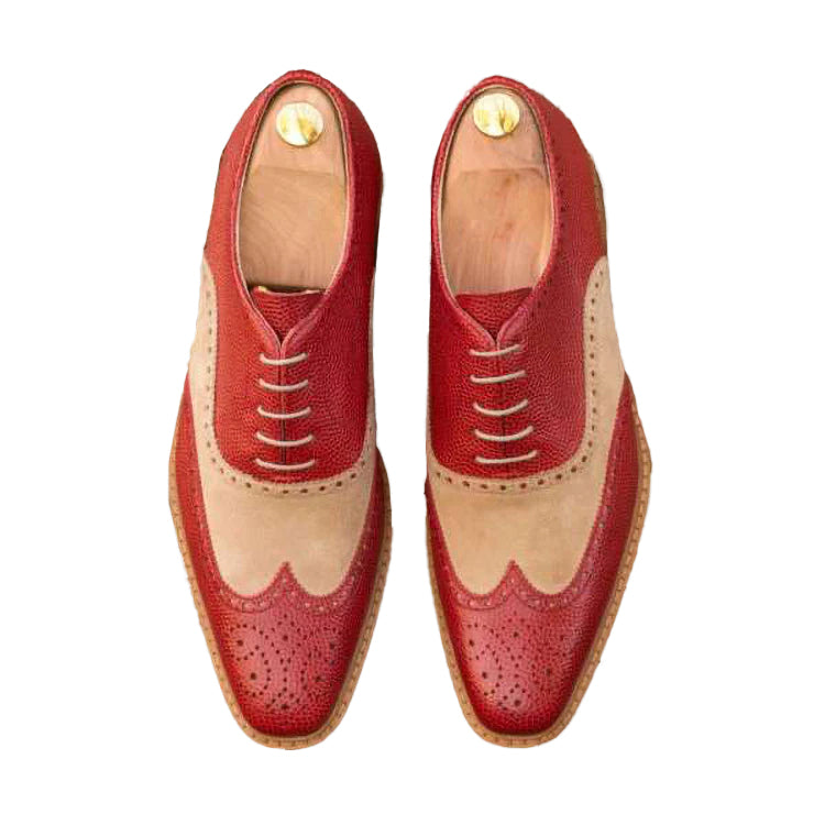 Men's Vintage Stitching Strappy Pointed Toe Oxford Shoes 9888555466936