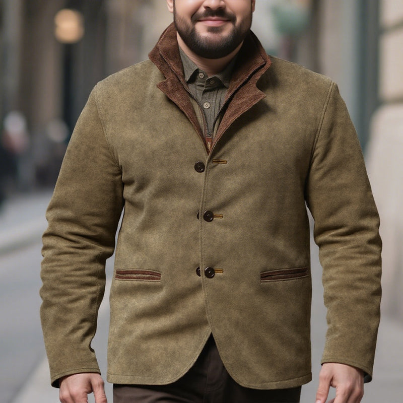 Men's Autumn Vintage Buckskin Jacket 9261077233848