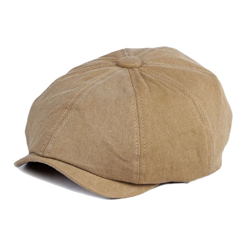 Men's Retro Casual Washed Cotton Newsboy Cap 9893976572088