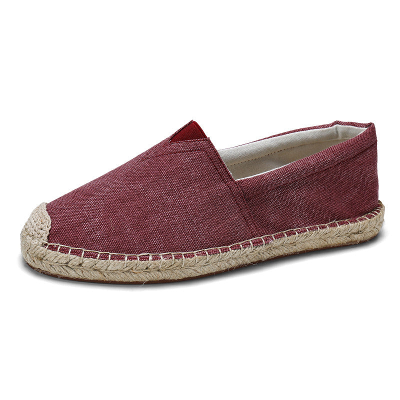 Men's Casual Solid Slip On Linen Canvas Shoes 9949457678520