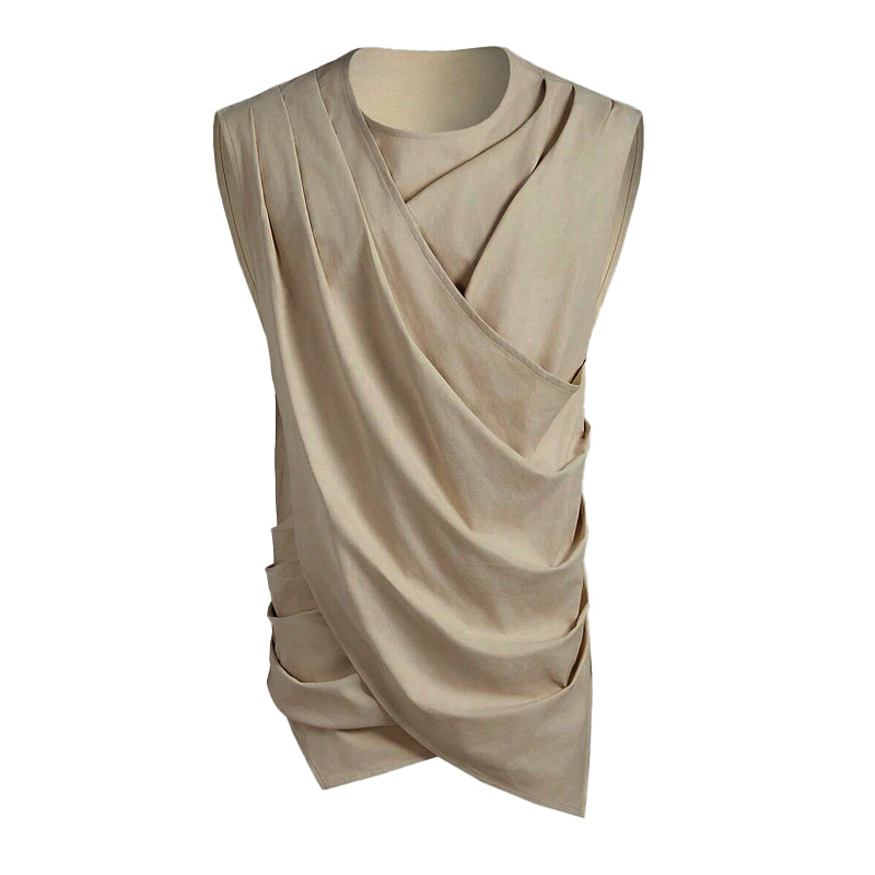 Men's Casual Cotton Vest Top Shorts Two-Piece Set 9918989828280