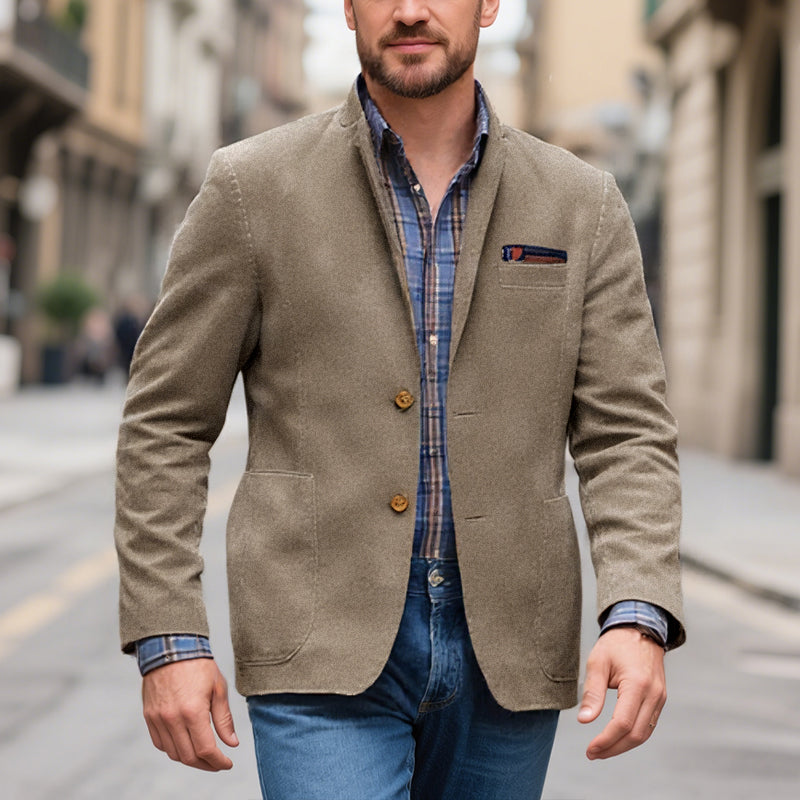 Men's Retro Solid Color 3 Pocket Casual Blazer 9888733724856