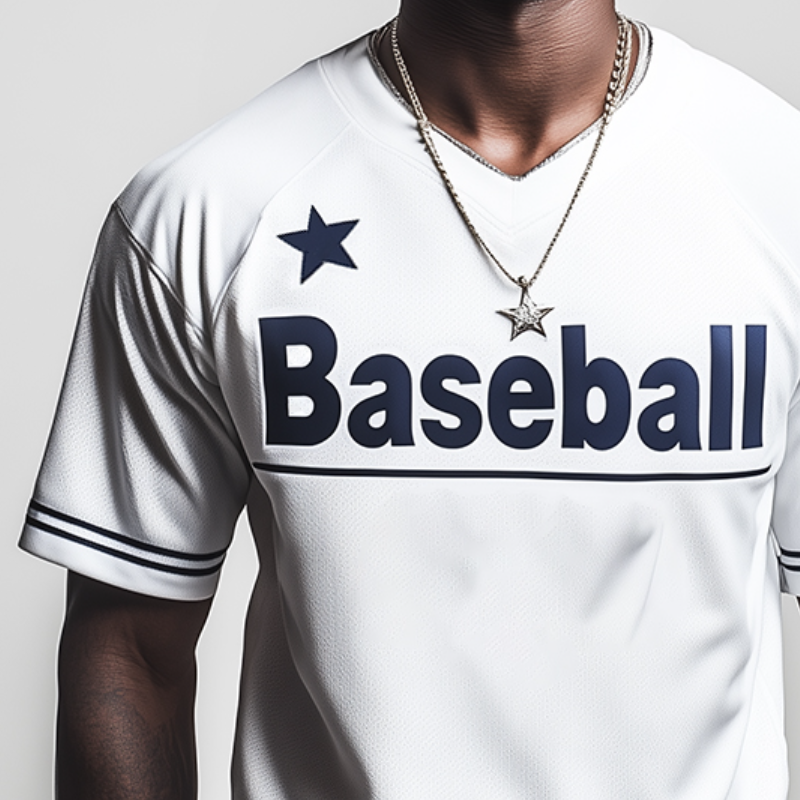 Men's Retro Casual Baseball Printed Round Neck Short Sleeve T-Shirt 9928622604472