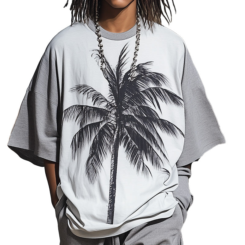 Men's Spring Fashion Casual Short Sleeve Printed T-shirt 9940333822136