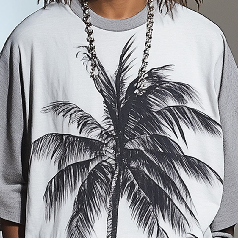 Men's Spring Fashion Casual Short Sleeve Printed T-shirt 9940333822136