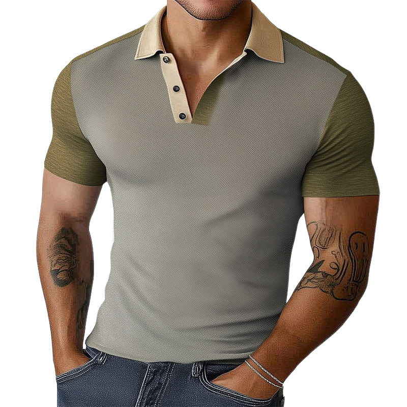 Bequemes Sommer-Basics-Poloshirt für Herren im klassischen Strickdesign 9940335263928