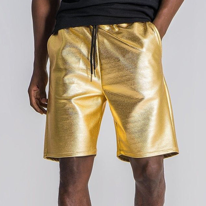 Men's Summer Fashion Gold Loose Shorts 9944186290360