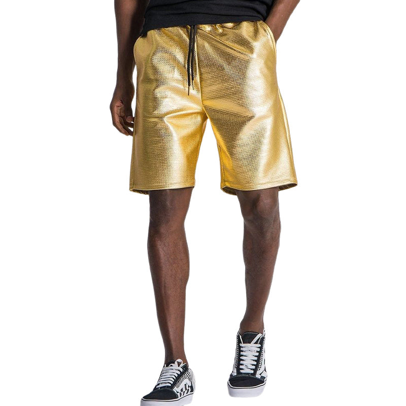 Men's Summer Fashion Gold Loose Shorts 9944186290360