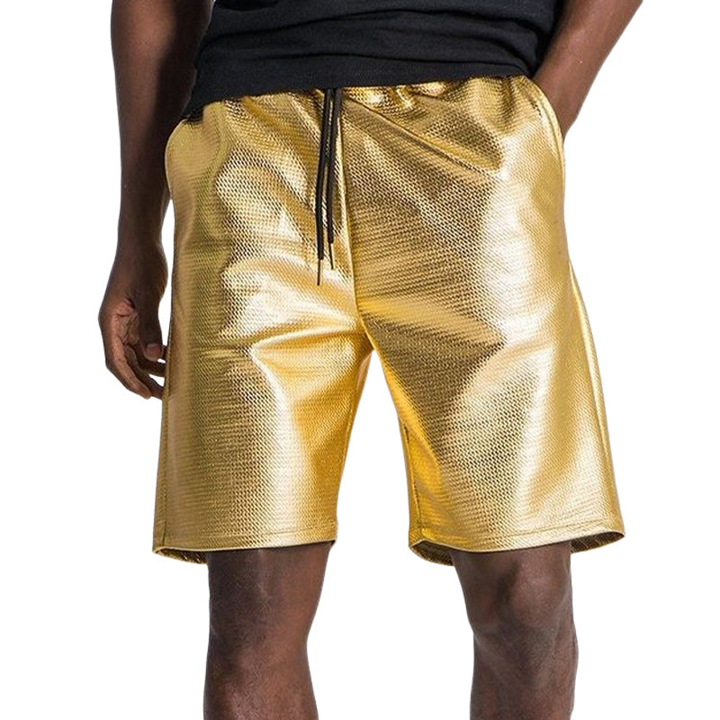 Men's Summer Fashion Gold Loose Shorts 9944186290360