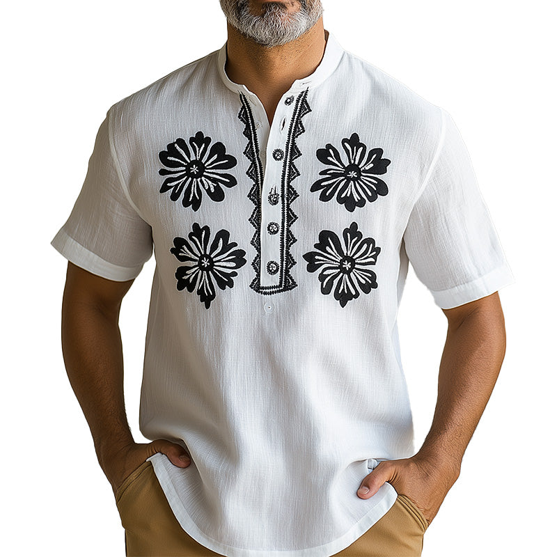 Men's Summer Fashion Comfortable Printed Short Sleeve T-shirt 9954875343032