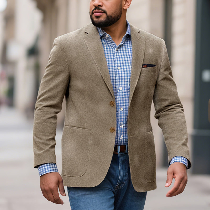 Men's Retro Solid Color 3 Pocket Casual Blazer 9888733724856