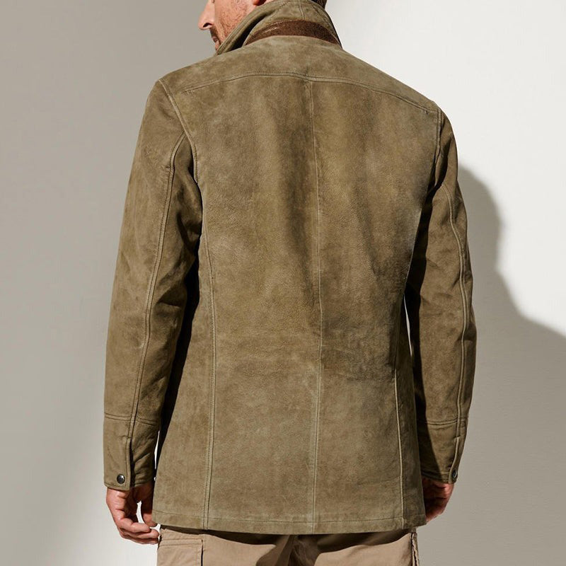 Men's Autumn Vintage Buckskin Jacket 9261077233848