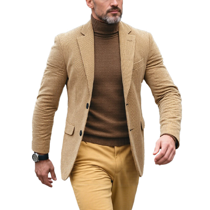 Men's Vintage Casual Corduroy Single Breasted Blazer 9873517215928