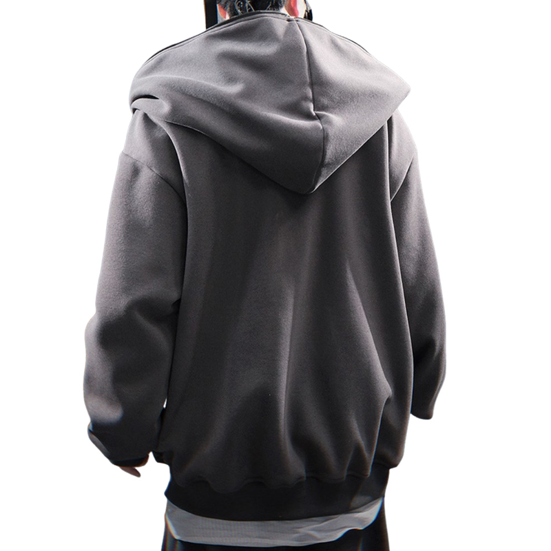 Men's Vintage Casual Cotton Blend Zip-Up Hooded Jacket 9909012857016