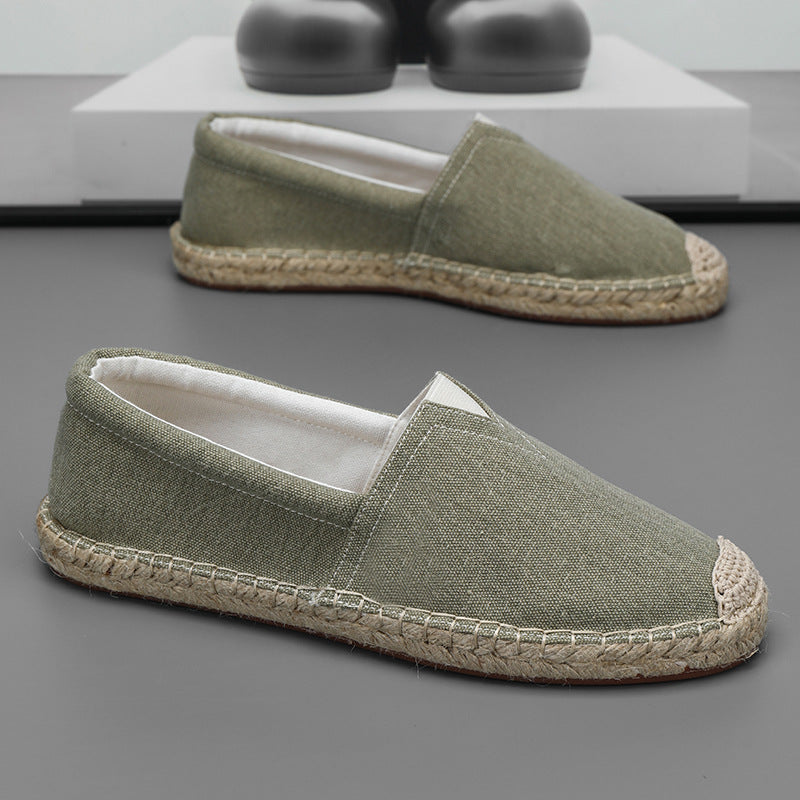 Men's Casual Solid Slip On Linen Canvas Shoes 9949457678520