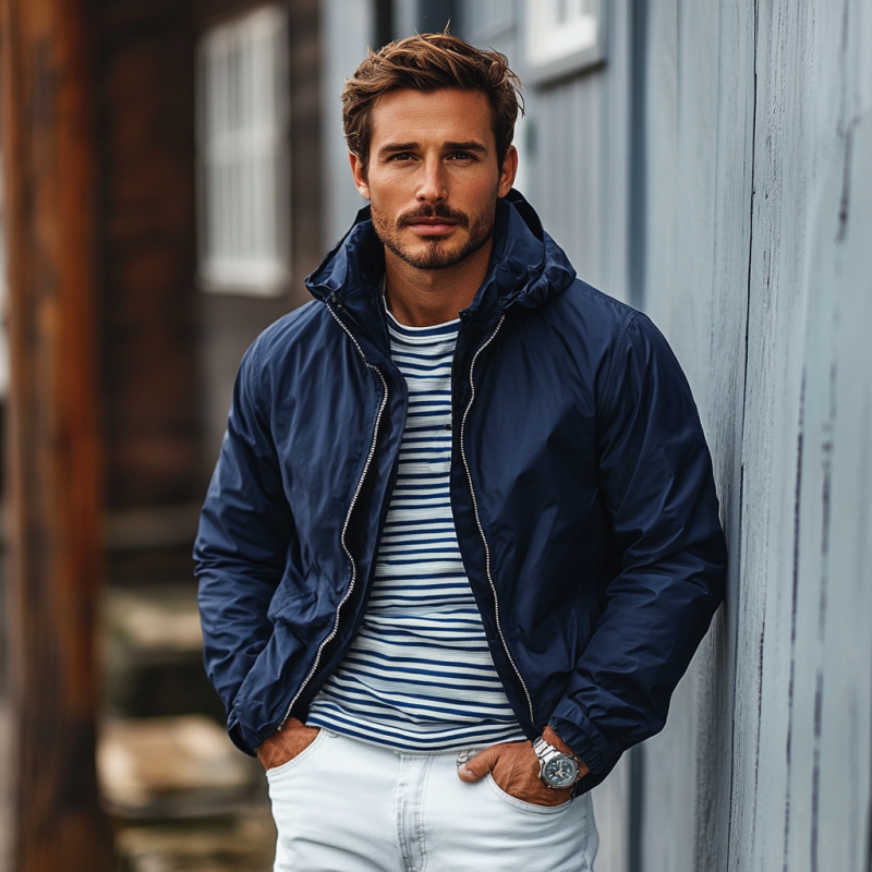 Modische, winddichte Kapuzenjacke für Herren 9893974638776