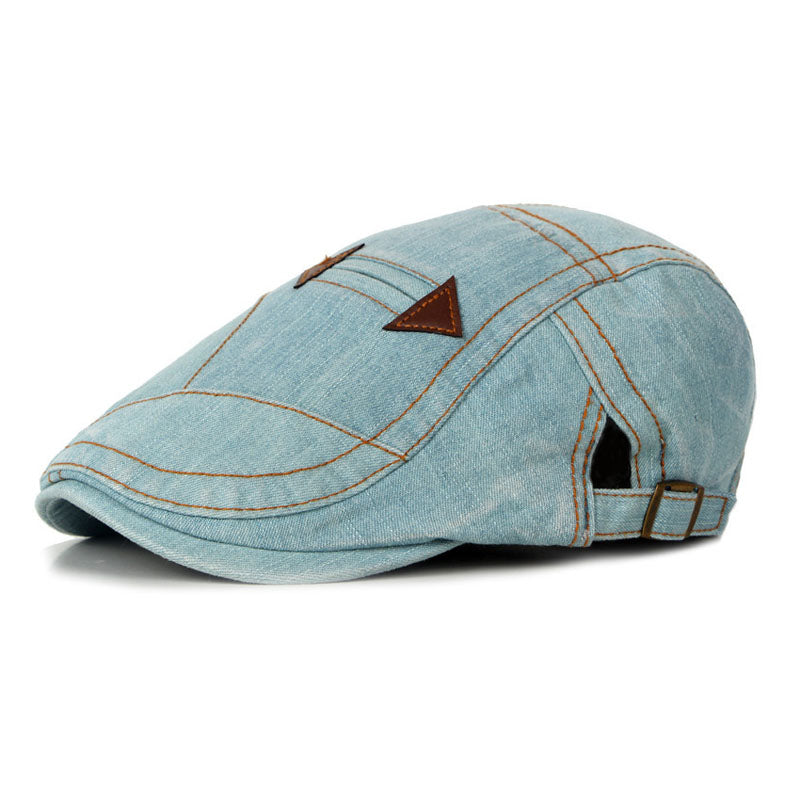 Men's Casual Outdoor Washed Distressed Denim Beret 9893976637624