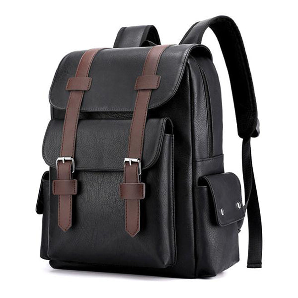 VINTAGE FASHION LEATHER MULTI POCKET BACKPACK 9262188495032