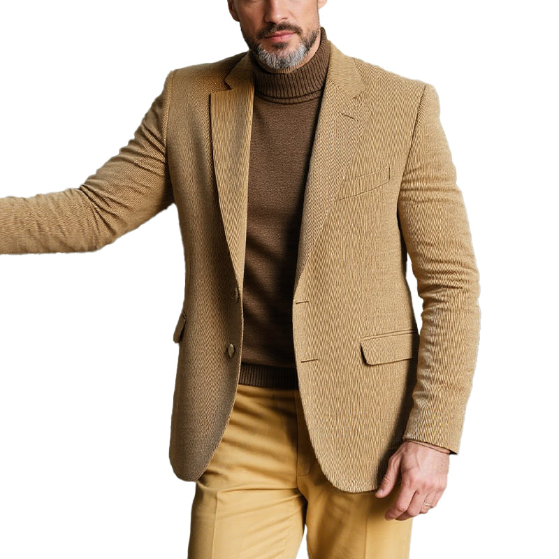 Men's Vintage Casual Corduroy Single Breasted Blazer 9873517215928