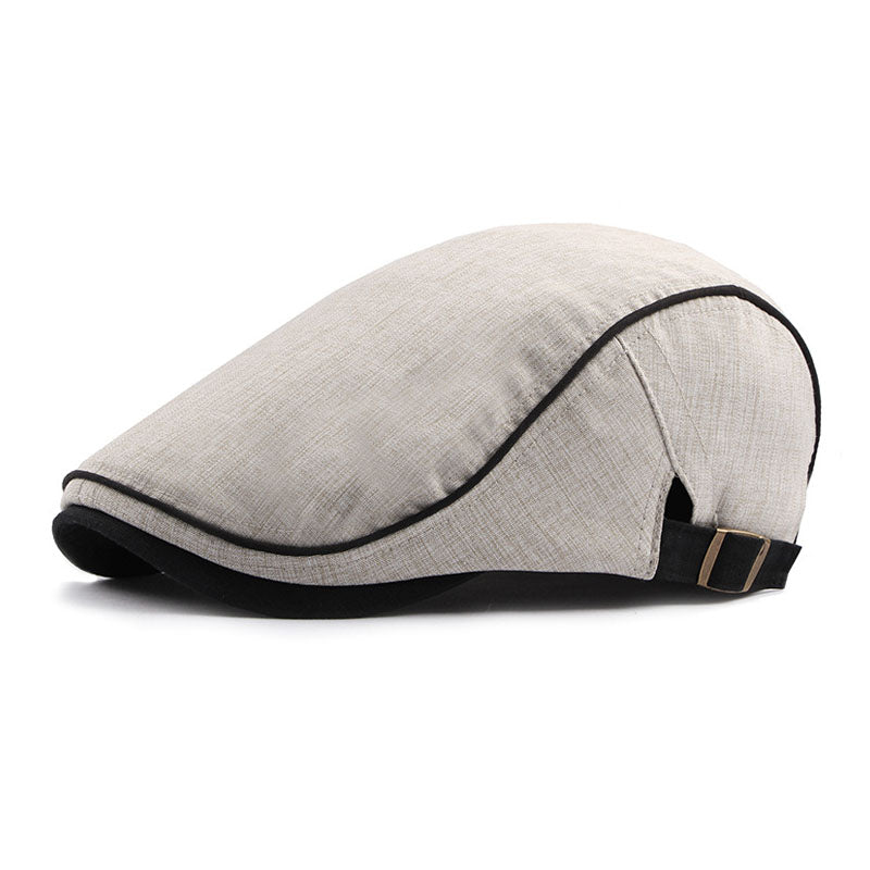 Men's Casual Cotton Breathable Colorblock Trim Beret 9893976441016