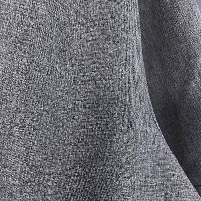 Men's Solid Color Lapel Cotton Linen Short Sleeve Shirt 9261774897336