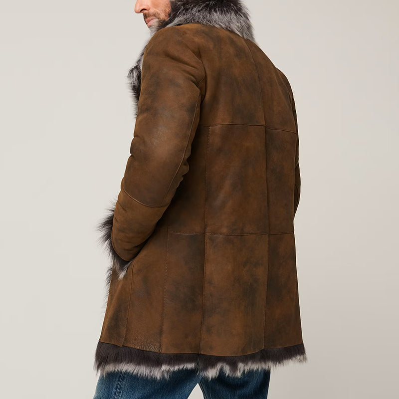 Men's Single Row Collar Woolen Jacket 9884520087736