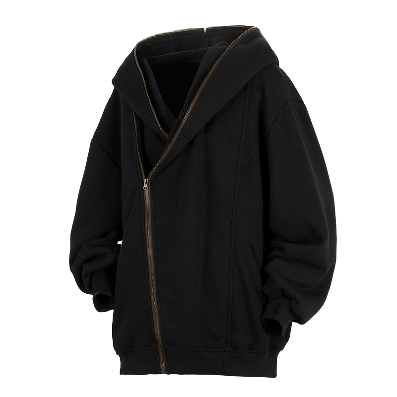 Men's Vintage Casual Cotton Blend Zip-Up Hooded Jacket 9909012857016