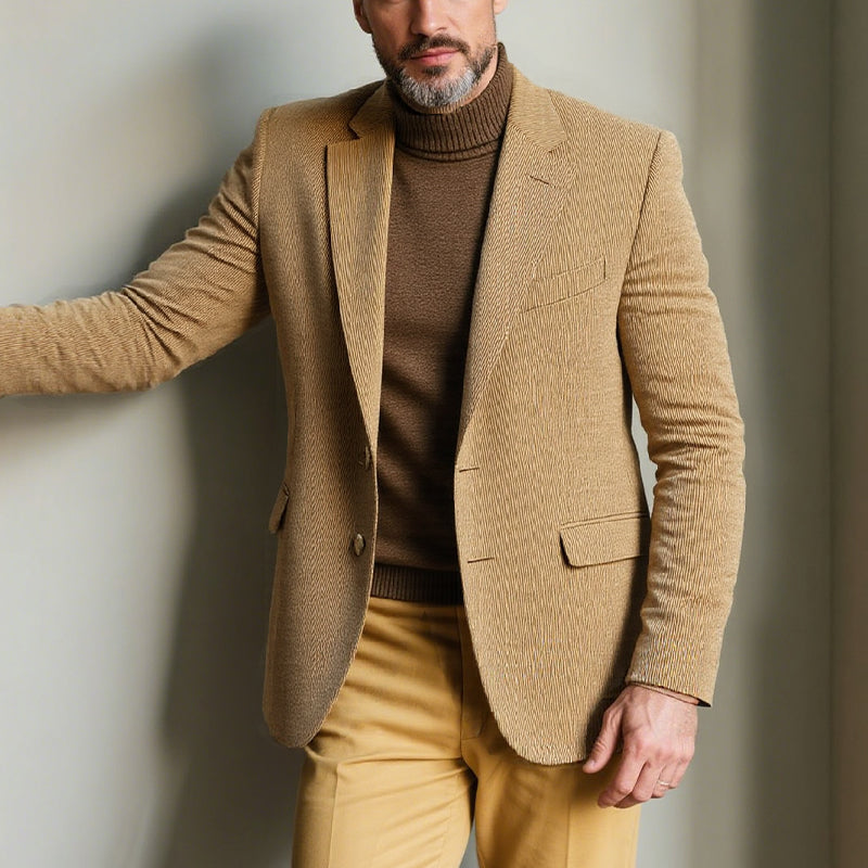 Men's Vintage Casual Corduroy Single Breasted Blazer 9873517215928