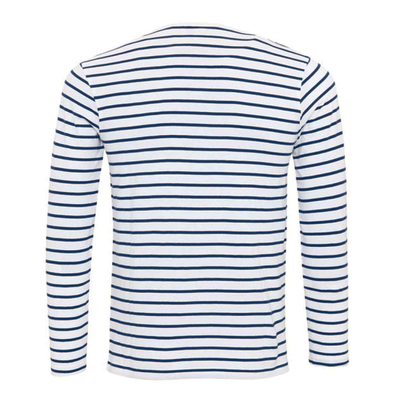 Men's Striped Henley Collar Long Sleeve Casual T-shirt 9261117341880