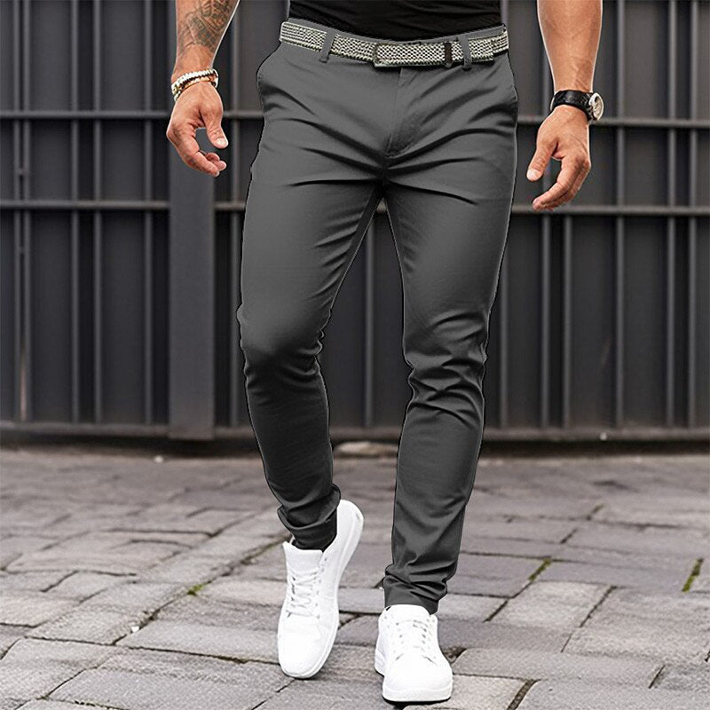 Men's Trousers Front Pocket Plain Comfort Breathable Casual Daily Holiday Fashion Basic Casual Pants 9888555598008