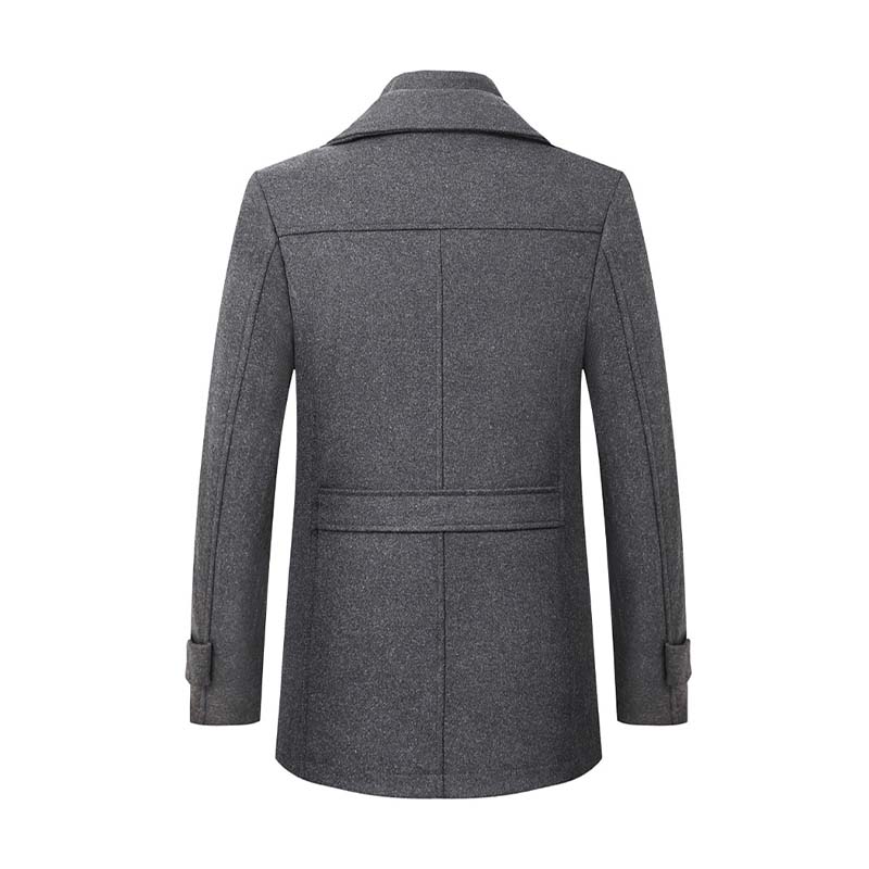 Men's Classic Casual Lapel Multi-pocket Wool Coat 9268189790392