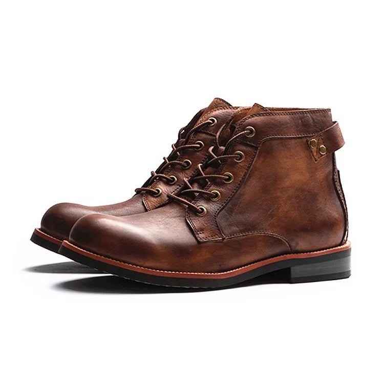 Herren Retro Motorrad Mid-Top Tooling Martin Stiefel 9891527000248