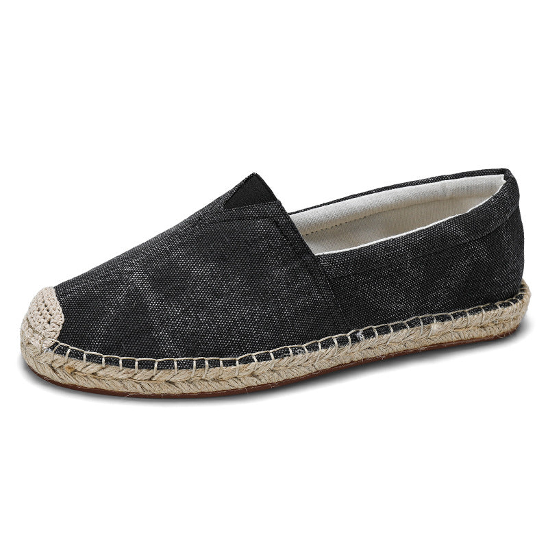 Men's Casual Solid Slip On Linen Canvas Shoes 9949457678520