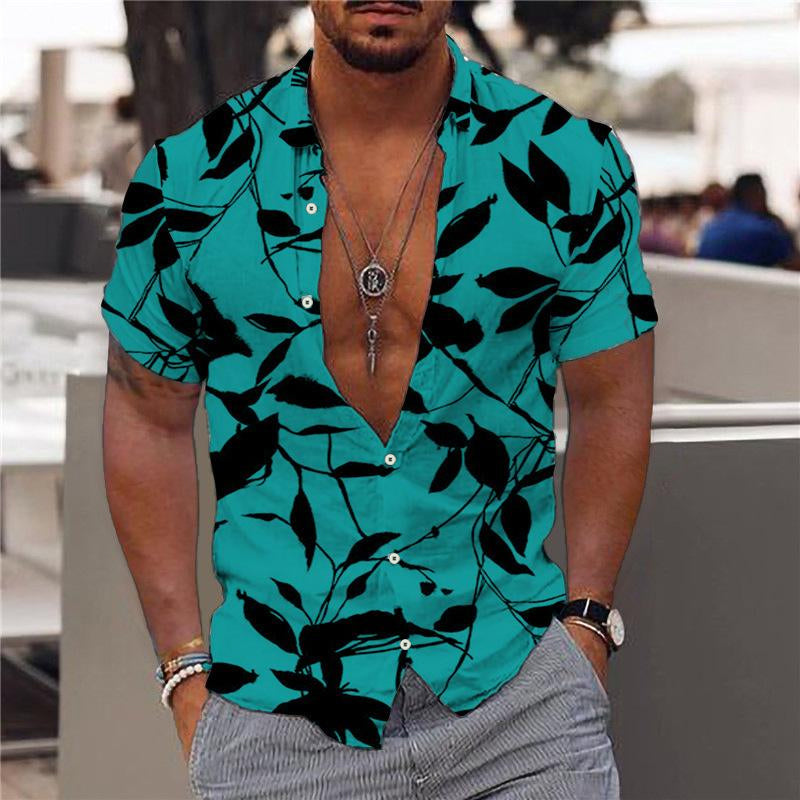 Men's Printed Outdoor Hawaiian Print Shirt 9261787644088
