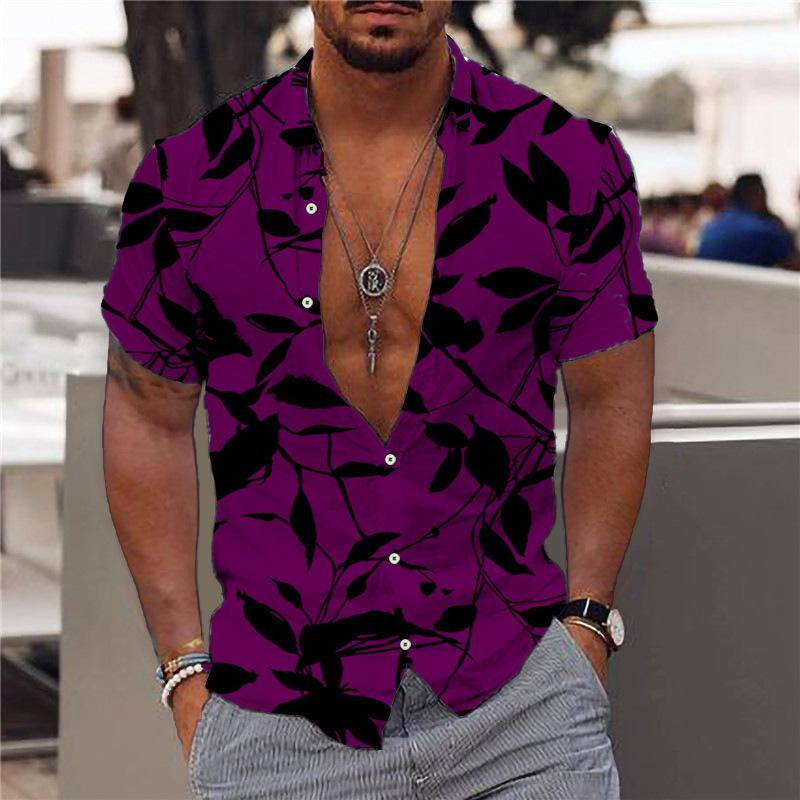 Men's Printed Outdoor Hawaiian Print Shirt 9261787644088
