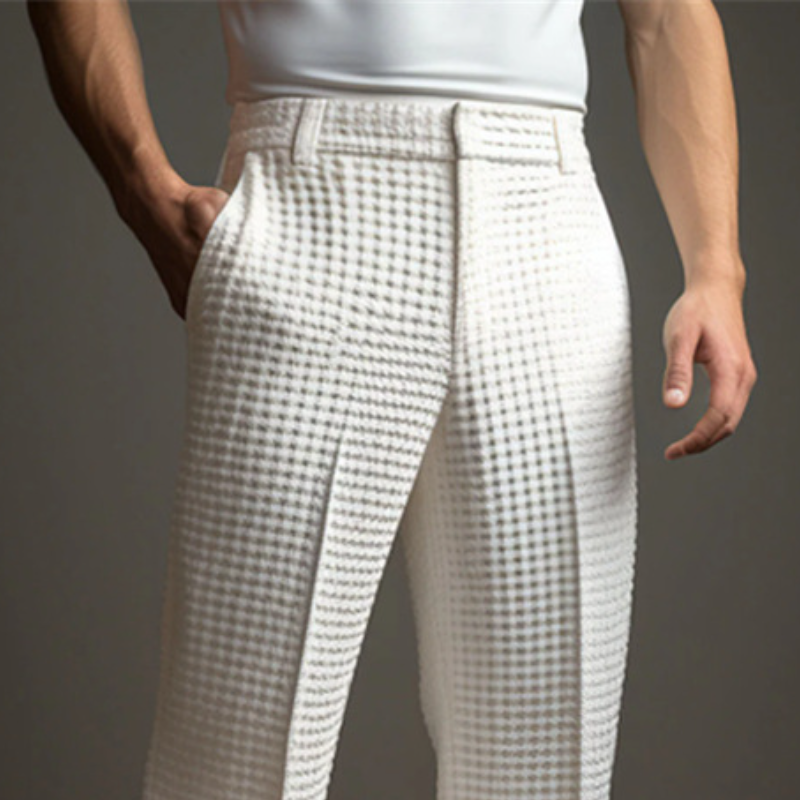 Men's Classic Casual Fashion Waffle Pants 9902008434872
