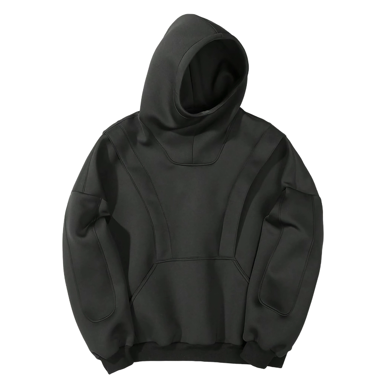 Men's Casual Trendy Cotton Blend Fake Two-piece Long-sleeved Hoodie 9909012496568