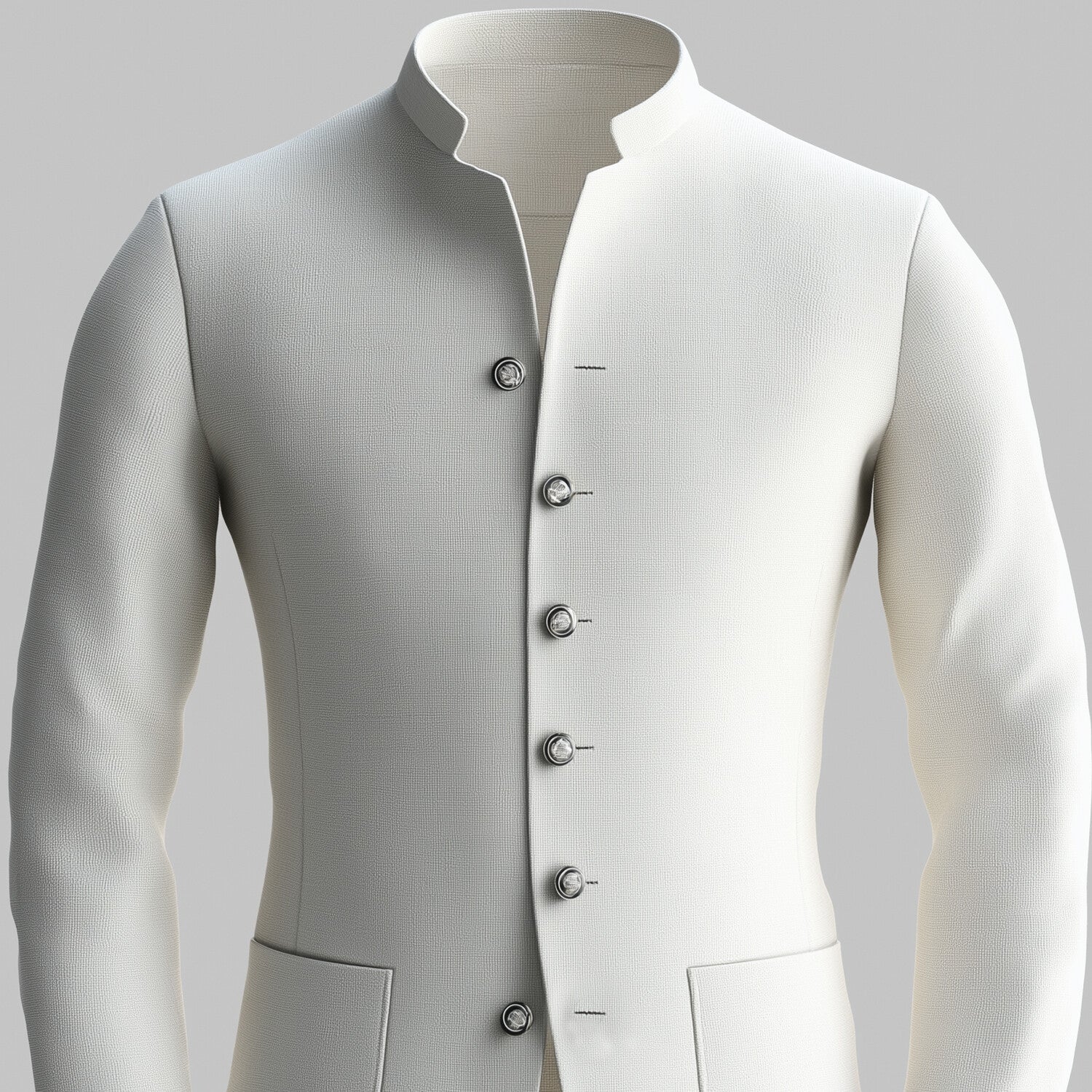 Men's Stand Collar Long Sleeve Single Breasted Patch Pocket Jacket 9953099579576