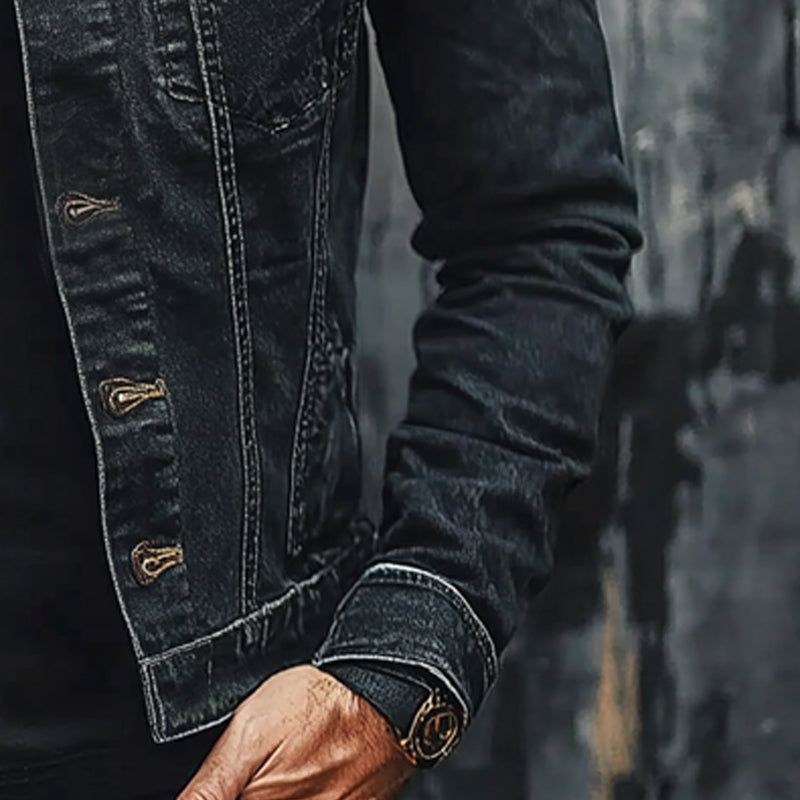 Men's Vintage Ripped Denim Jacket 9906101518520