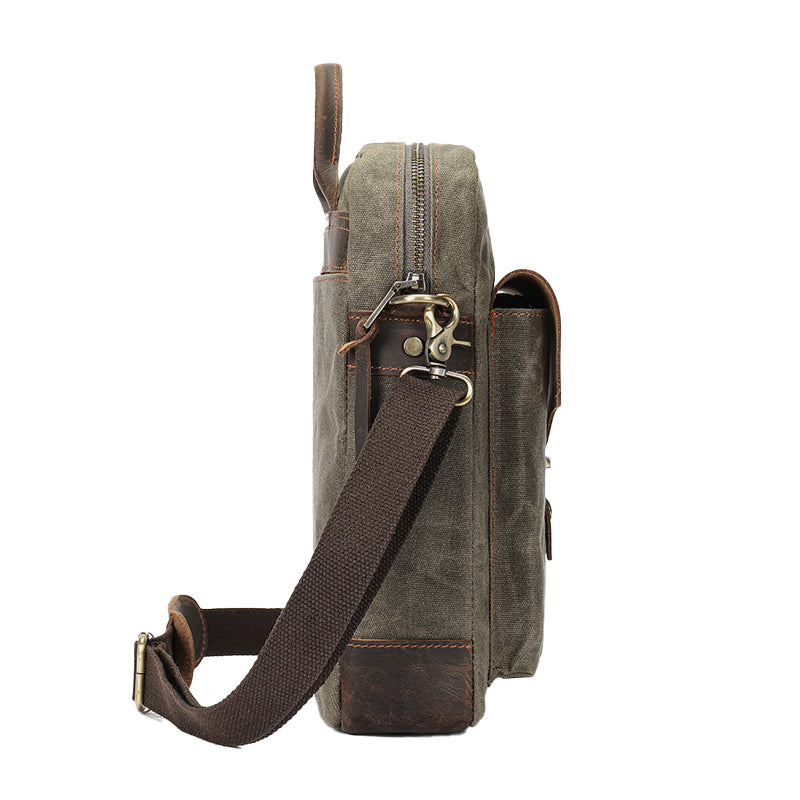 Men's Retro Leather Washed Patchwork Bag 9890061418680