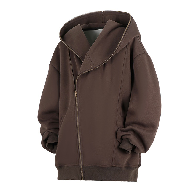 Men's Vintage Casual Cotton Blend Zip-Up Hooded Jacket 9909012857016