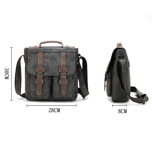 VINTAGE FASHION LEATHER MULTI-POCKET FLAP BAG 9262188167352