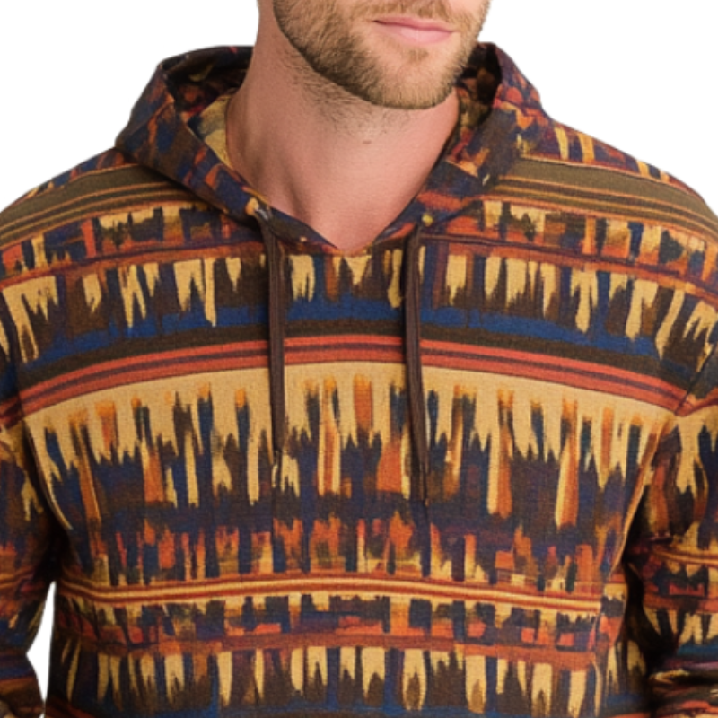Men's Retro Casual Digital Print Hoodie 9901318734008