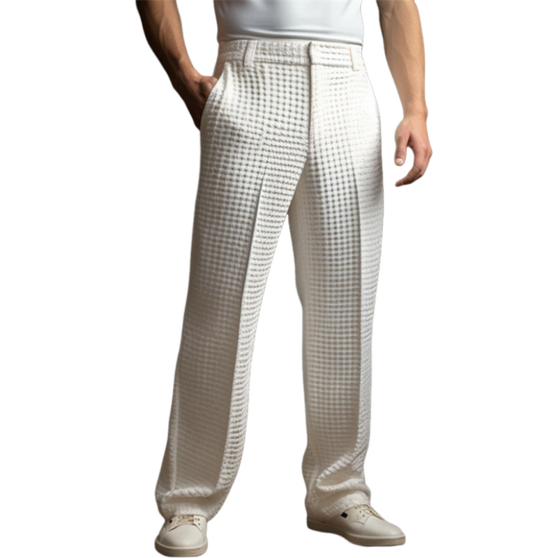 Men's Classic Casual Fashion Waffle Pants 9902008434872