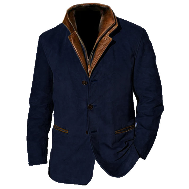Men's Autumn Vintage Buckskin Jacket 9261077233848