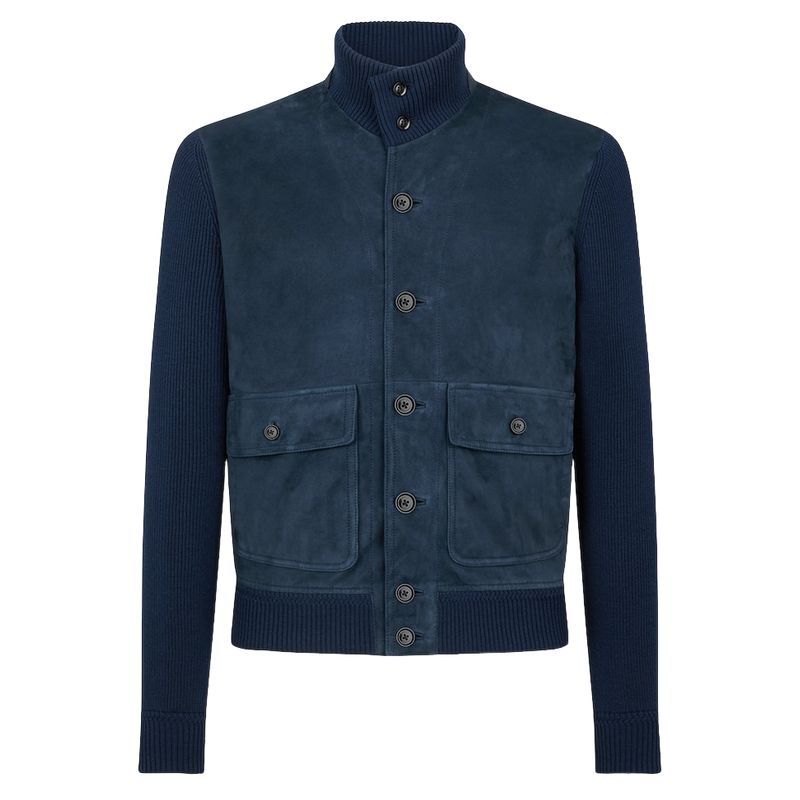 Men's Vintage Fashion Suede Stand Collar Jacket 9893975982264