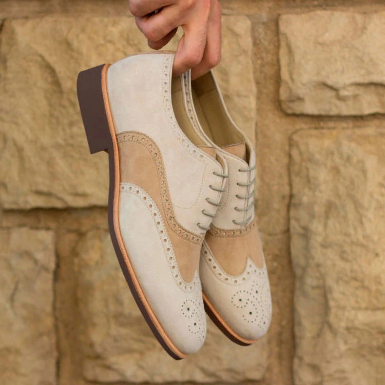 Men's Vintage Stitching Strappy Pointed Toe Oxford Shoes 9888555466936