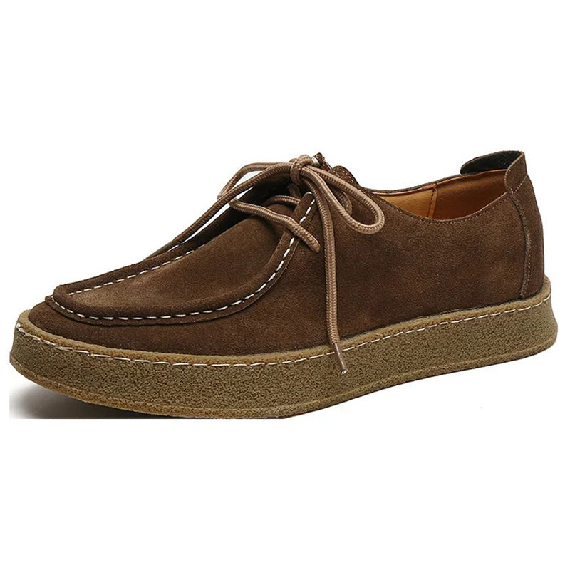 Men's Casual Fashion Cow Suede Genuine Leather Lace-Up Shoes 9891526738104