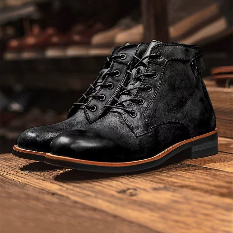 Herren Retro Motorrad Mid-Top Tooling Martin Stiefel 9891527000248