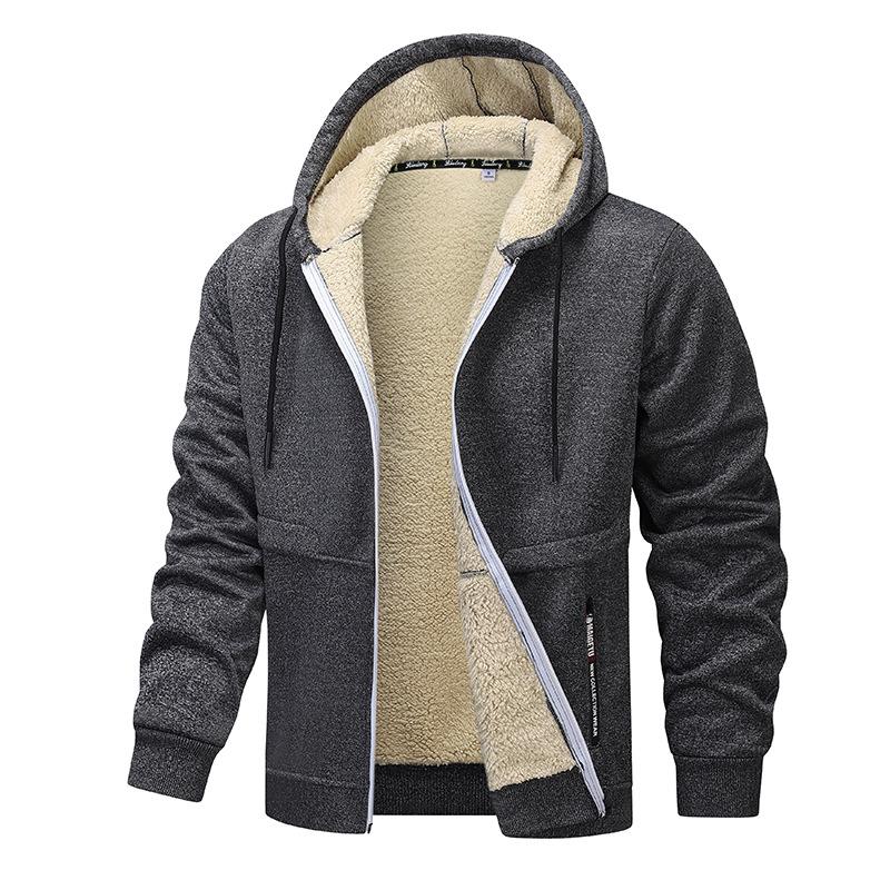Men's Sherpa Thickened Hooded Jacket 9261092241592